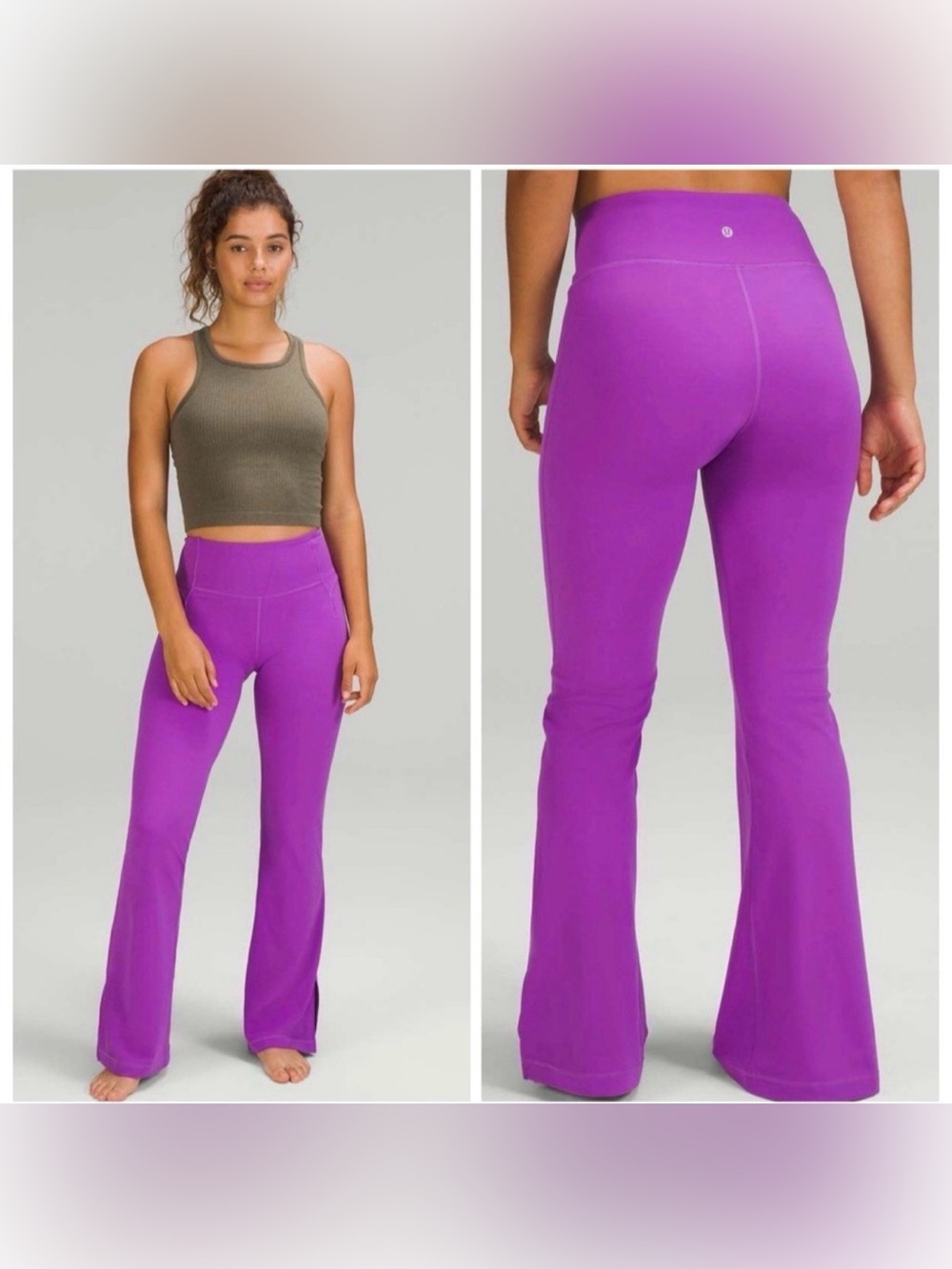 Lululemon Groove Leggings Moonlit Magenta Size 4 bright purple flare